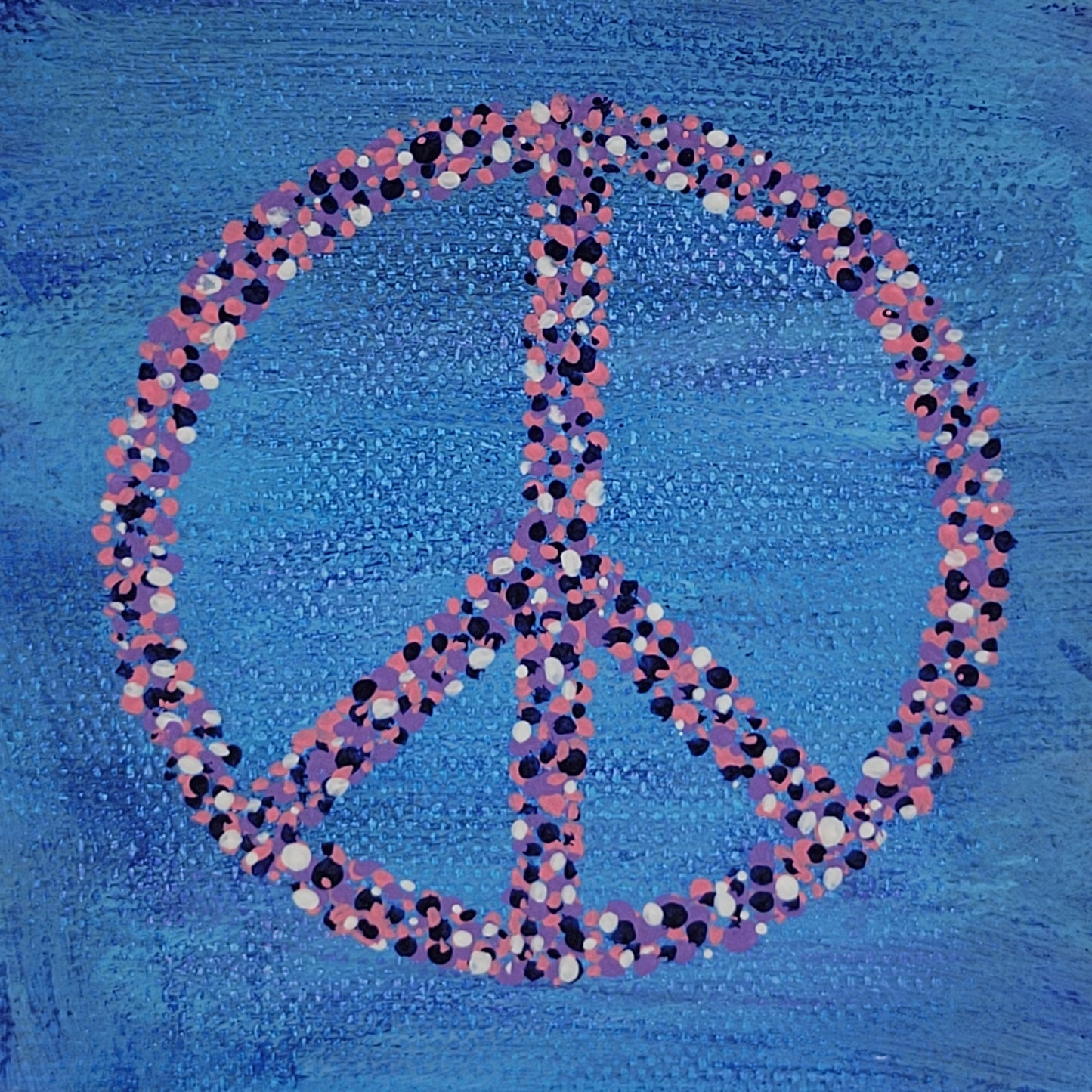 4"x4" CANVAS PEACE SYMBOL #023