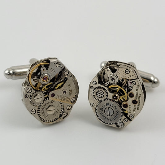 CUFFLINKS WATCH MOVEMENT  - OVAL #001