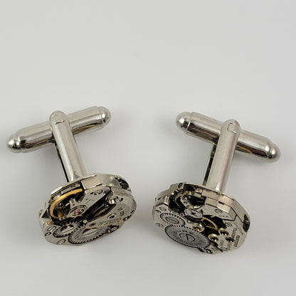 CUFFLINKS WATCH MOVEMENT  - OVAL #001