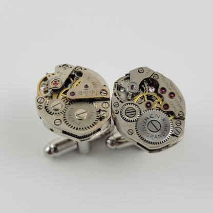 CUFFLINKS WATCH MOVEMENT  - OVAL #001