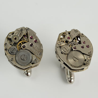 CUFFLINKS WATCH MOVEMENT - OVAL #003
