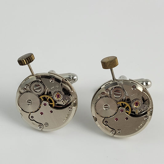 CUFFLINKS WATCH MOVEMENT - ROUND #008
