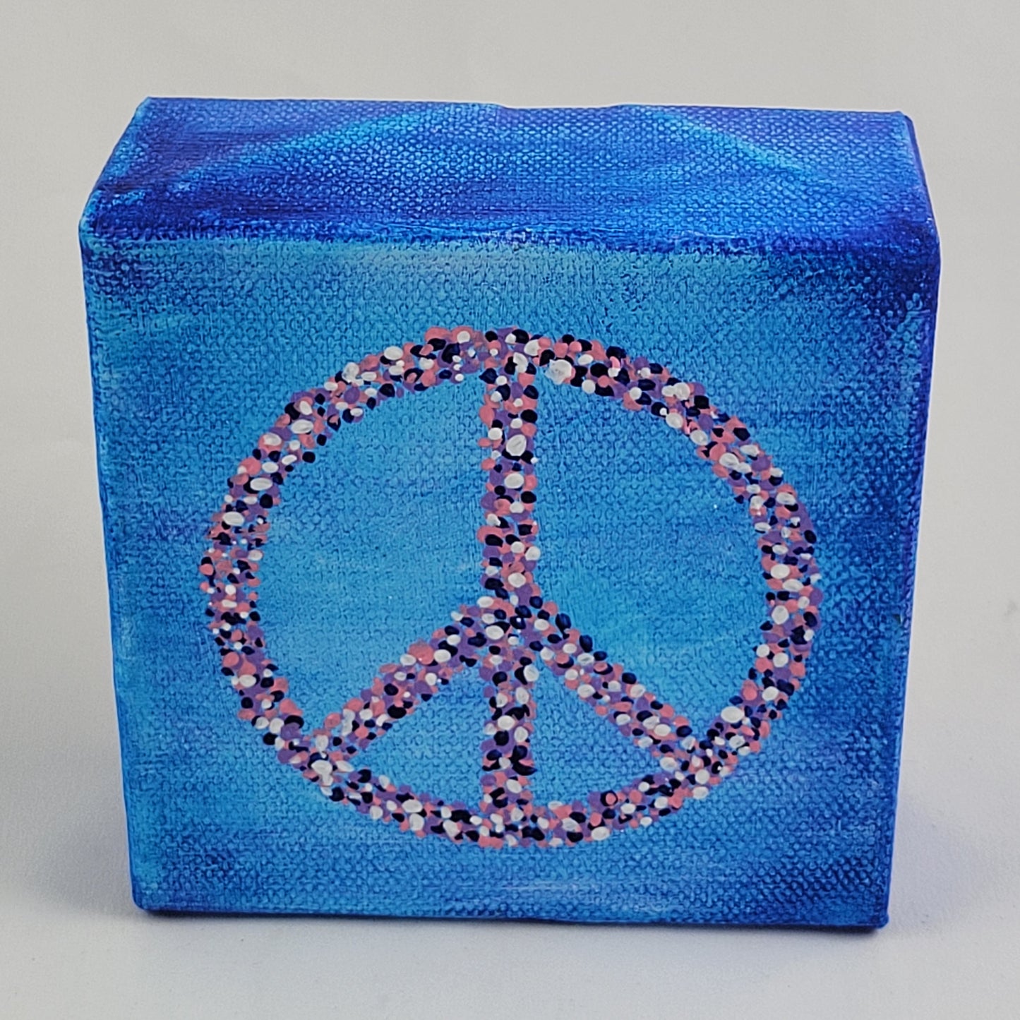 4"x4" CANVAS PEACE SYMBOL #024