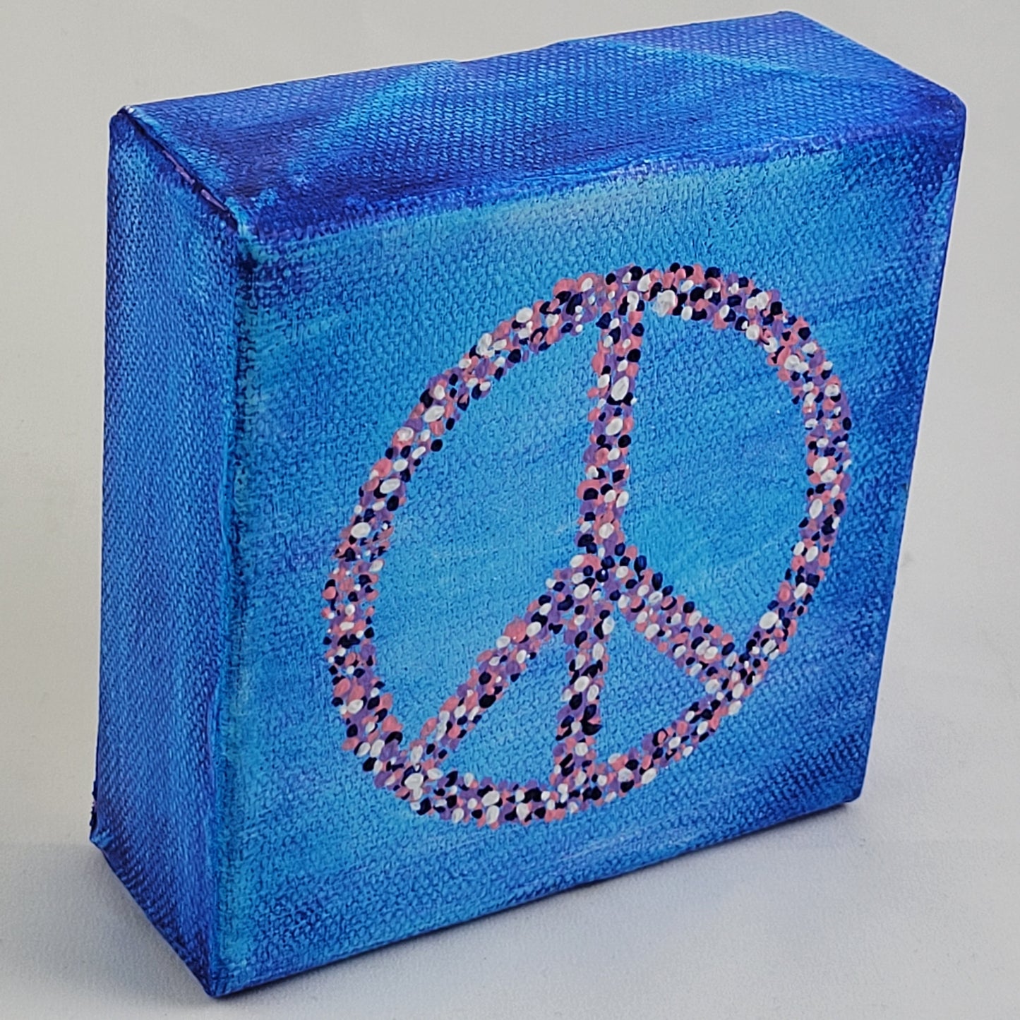 4"x4" CANVAS PEACE SYMBOL #024