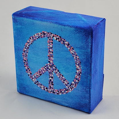 4"x4" CANVAS PEACE SYMBOL #024