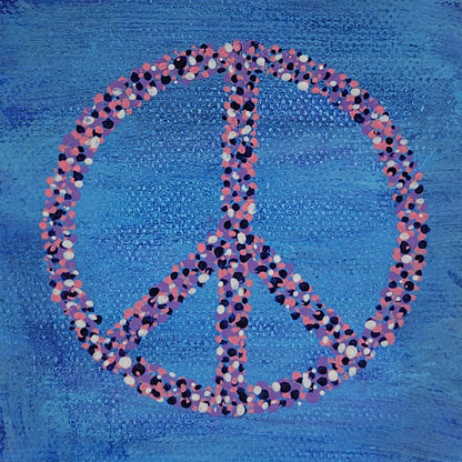4"x4" CANVAS PEACE SYMBOL #023