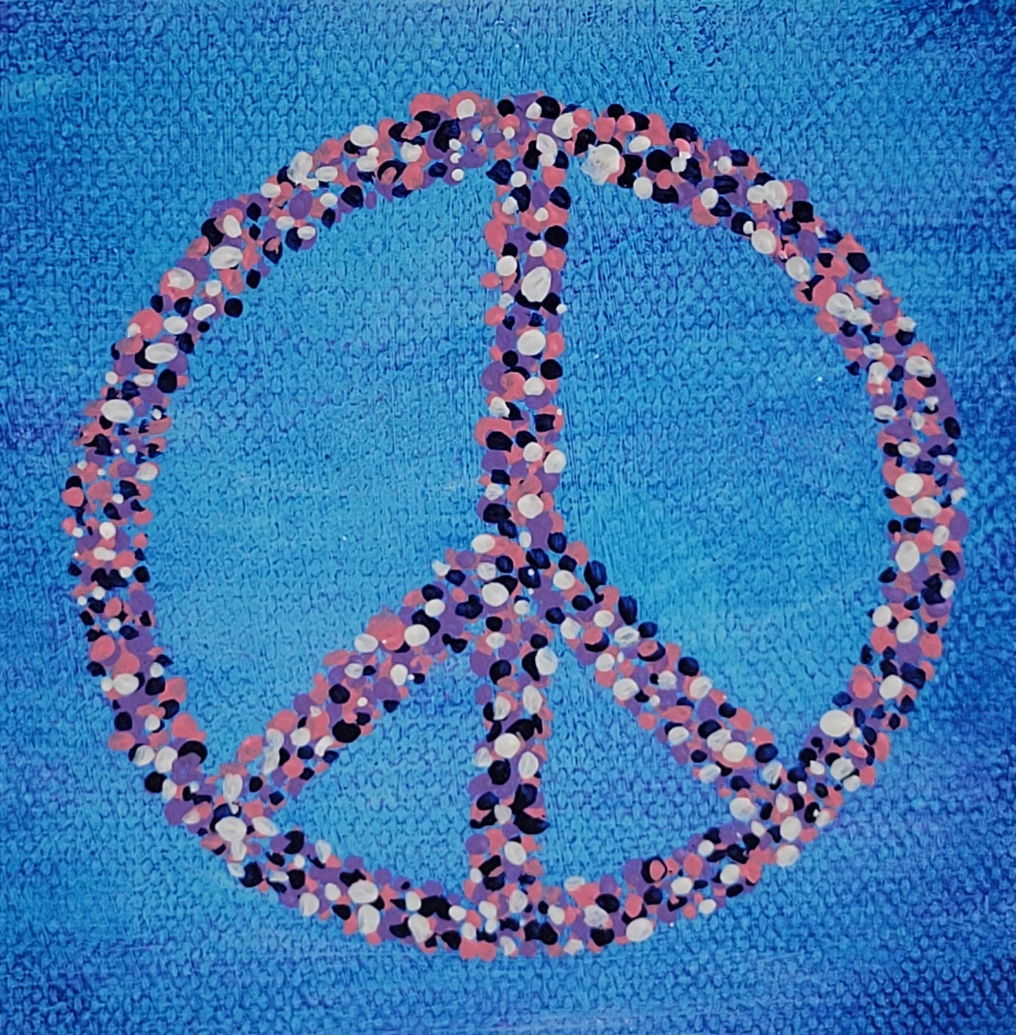 4"x4" CANVAS PEACE SYMBOL #024