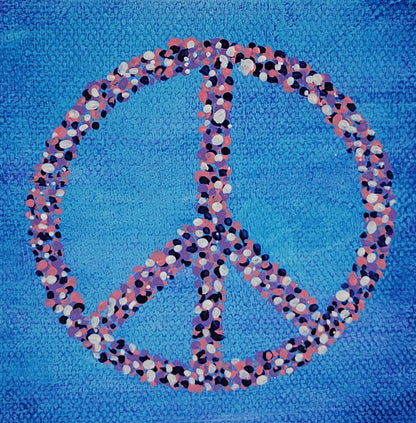 4"x4" CANVAS PEACE SYMBOL #024