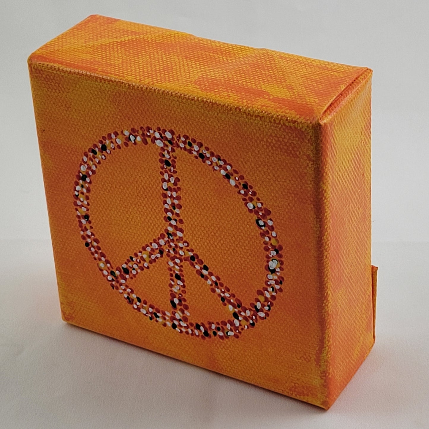 4"x4" CANVAS PEACE SYMBOL #038