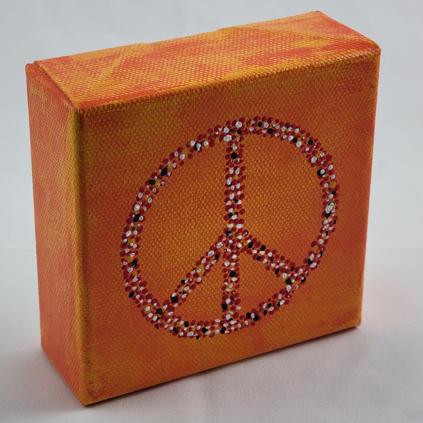 4"x4" CANVAS PEACE SYMBOL #038
